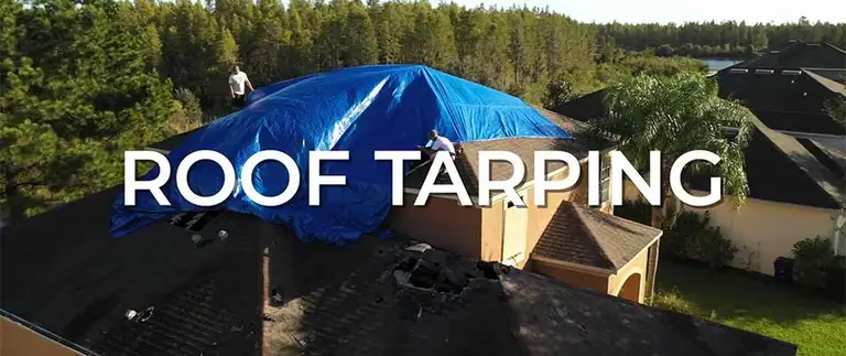Emergency roof tarping project photo 1